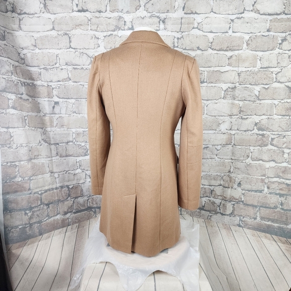 Jacob Wool Car Coat Tailored Single Breasted Camel Size XS - Picture 9 of 15